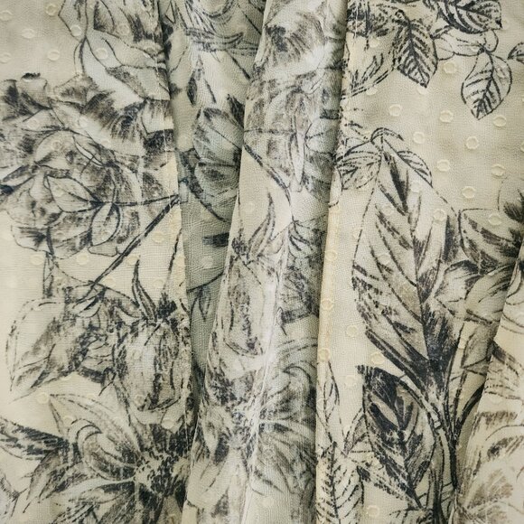 Flowy Semi-Sheer Leaf Print Kimono Cardigan Sz. OS Coverup Layering‎ - Picture 4 of 8